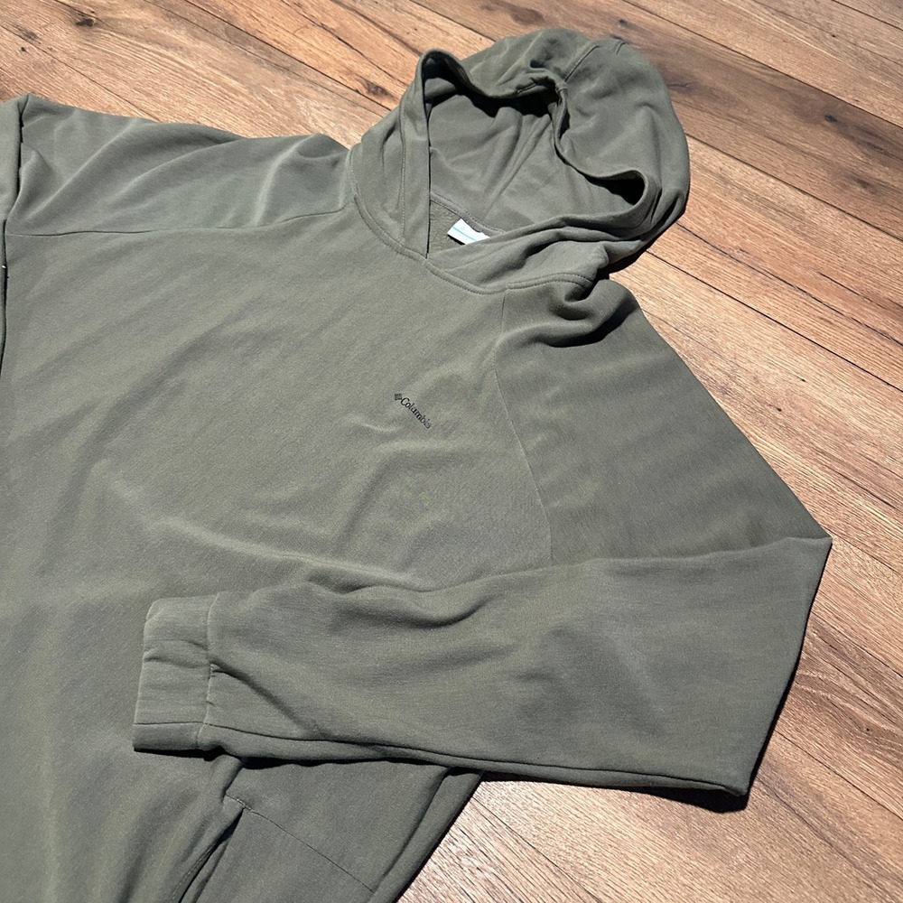 Columbia Green Pullover Hoodie Mens XXL Fleece Activewear Sweatshirt